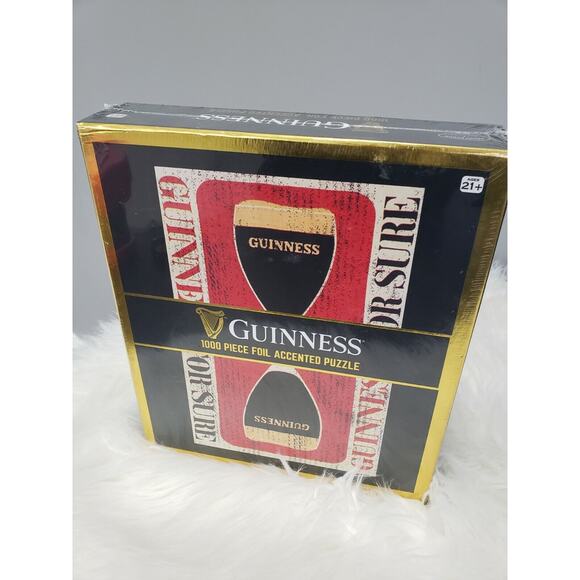 NEW Guinness Beer 1000 Piece Foil Puzzle 29”x23” Mancave Bartender Decor Gift - Picture 3 of 6